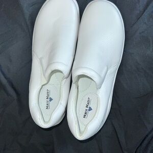 Nurse Mates Classic White Slip-Ons